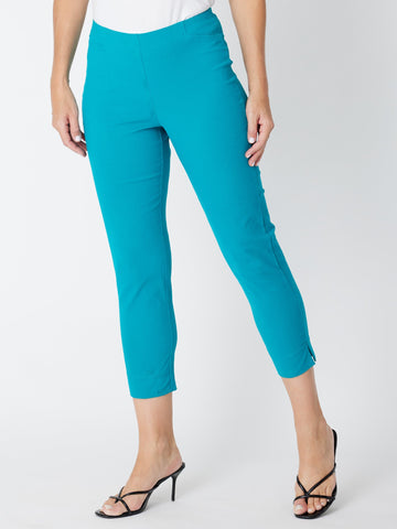 7/8 Slim Cottolen Stretch Pull on Pant(COTTOLENE the new bengaline)  - Jade 24152 - S - Suitable for Petites