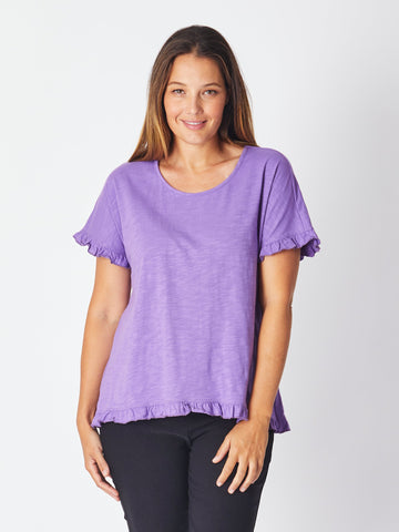 Ruffle Core Top - Purple 26423 - Luna Sky