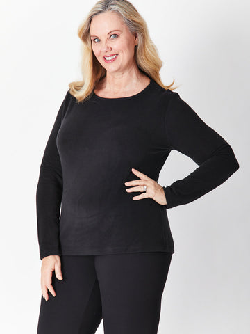 MICRO FLEECE TOP- BLACK 27024 - SW - New Arrivals