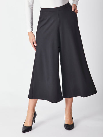 Wide Crop Pant - Black 27393-SW - Cordelia St