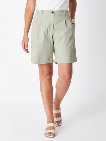 Button Up Short - Khaki -27696 - Cordelia St