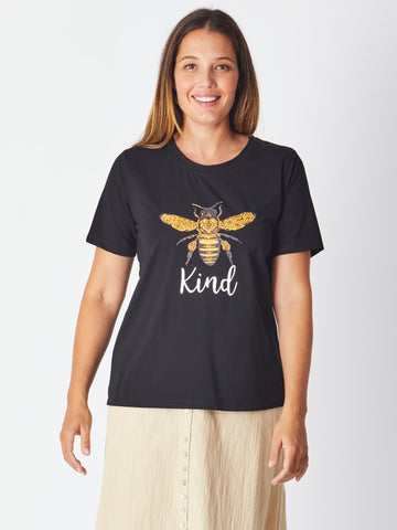 Be Kind Tee - BLACK 27730-S - Luna Sky