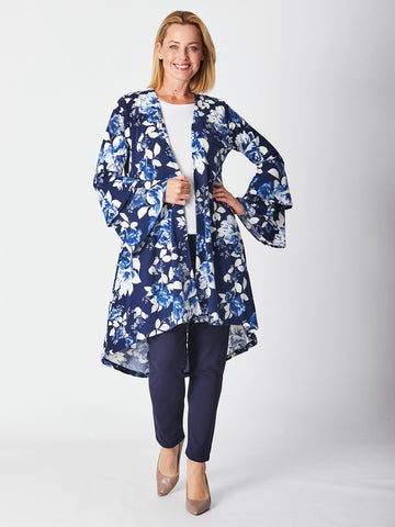 FRILLY LILY DUSTER JKT - Navy 28556 - sw - 
