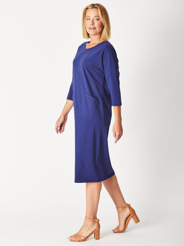 CORE POCKET DRESS- NAVY -29014 - Cordelia St