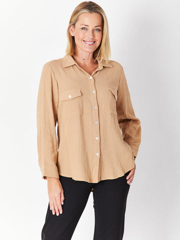 BONDED SHIRT- WHEAT 29682 - SW - Shirt/Blouse