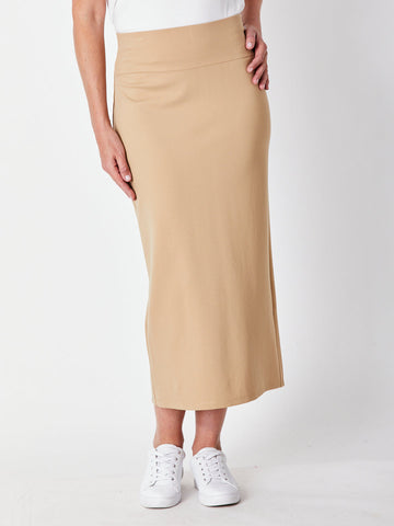 PUSHKIN PONTI SKIRT - Camel 29711-s - Cordelia St