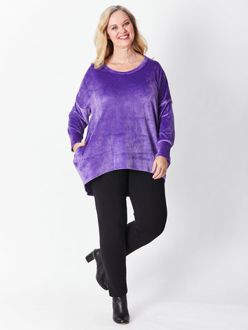 Velour Hilo Dolman Top - Lavender - 29725 - Autumn/Winter