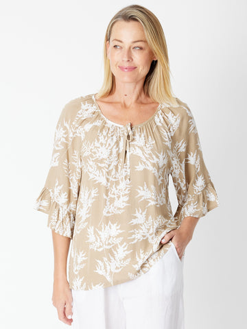 Lucy Cool Top - 30287 Beige/White - New Arrivals