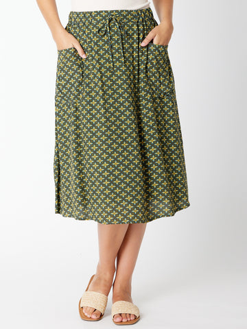 Java Skirt - Teal /green 30318 - New Arrivals