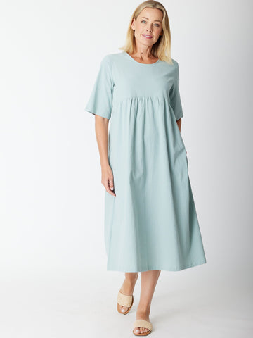 Cotton Pocket Shift Dress - 30446 Mint - Cordelia St