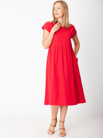 Upcycle Cotton Doll Dress - Red 30448 - Cordelia St