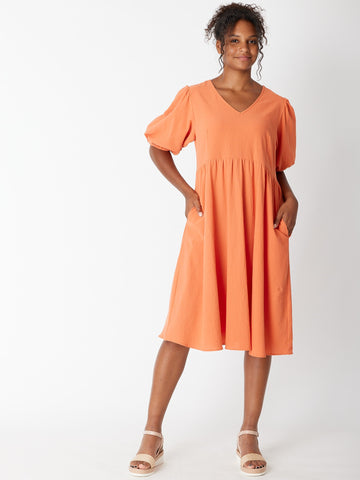 Billow Pocket Upcycle Dress - Mandarin 30476 - New Arrivals