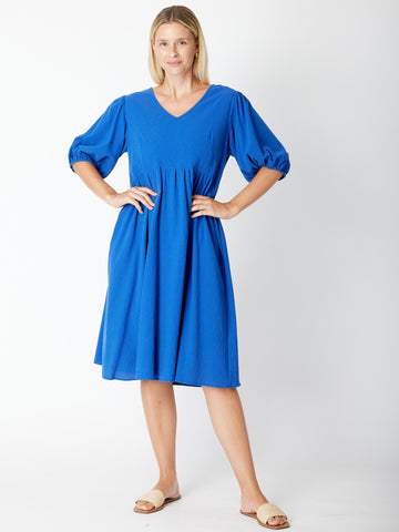 Billow Pocket Upcycle Dress - Royal 30476 - Luna Sky