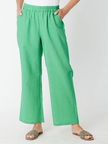 Pebbles Core Linen Pant - Green -30533 - Cordelia St