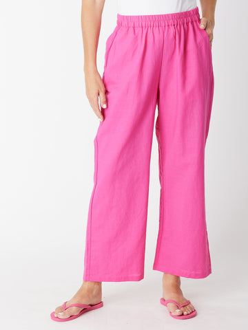 Pebbles Core Linen Pant - Hotpink -30533 - Cordelia St