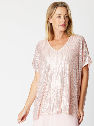 Kimono Sparkle Top Tonight- Blush 30567 - Cordelia St