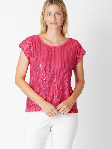 Tarin Party Girl Top- HotPink 30571 - Luna Sky