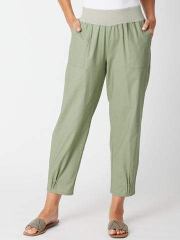 Linen Comfort Pant - Sage- 30646 - Cordelia St