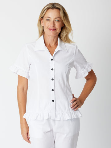 Polished Cotton Jacket - 30652 White - Cordelia St