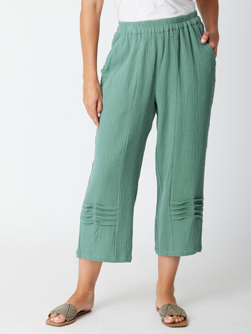 Bonded Pintuck 3/4 Pant - Mint - 30660 - Cordelia St