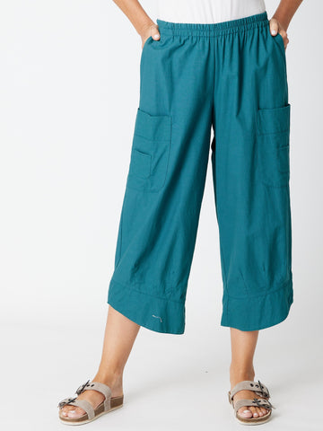 Ho Chi Minh Crop Pant - Petrol - 30701 - Cordelia St