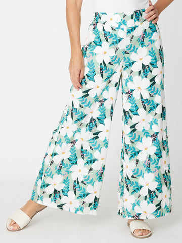 Wide Leg Cotton Line Pant - 30831 Mint - HAPPY VALENTINES DAY