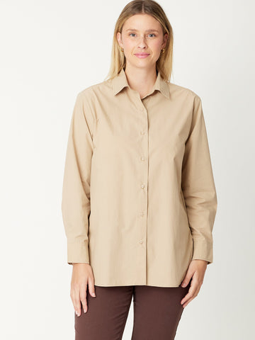 Polished Cotton Season Shirt - Beige - 30990 - 