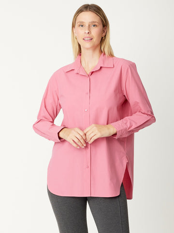 Polished Cotton Season Shirt - Rose - 30990 - Luna Sky