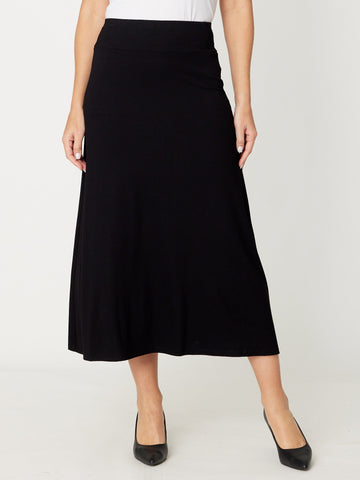 Lux Bamboo Swing Skirt - Black - 31010 - Skirts