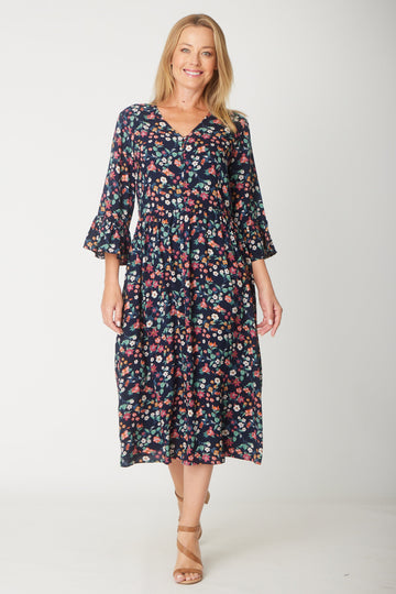 Gemma Ruffle Dress -  Floral - 31570 - New Arrivals