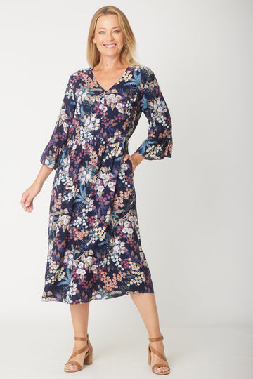 Gemma Ruffle Dress -  Print - 31570 - New Arrivals