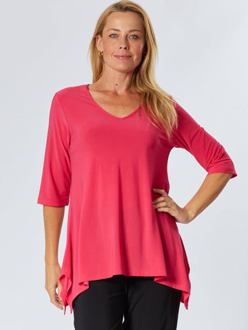 Andrea V Neck - Magenta 26355-S - Basics