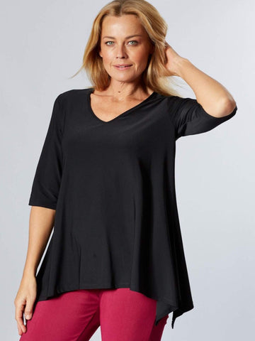 Andrea V Neck - Black - 26355 - Cordelia St