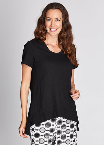 TEXTURED T - Black 24079 - sw - Cordelia St